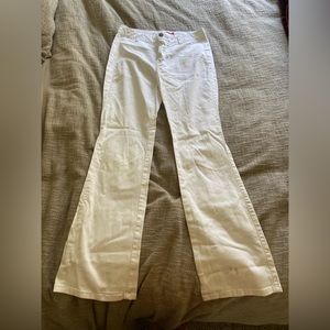White Bootcut Jeans